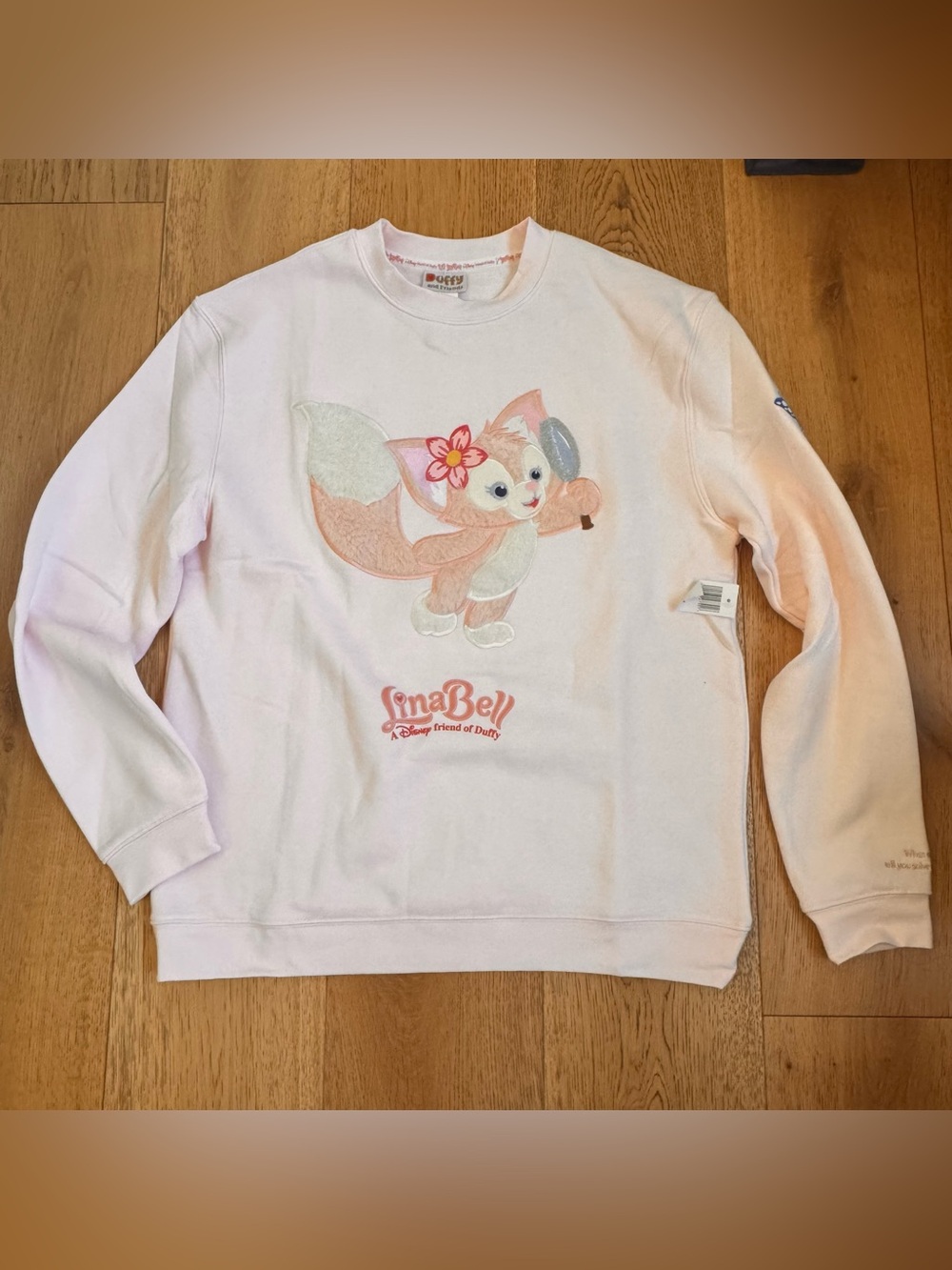 TWDC Walt Disney Duffy & Friends LinaBell Pink Cozy Sweatshirt Size M Medium